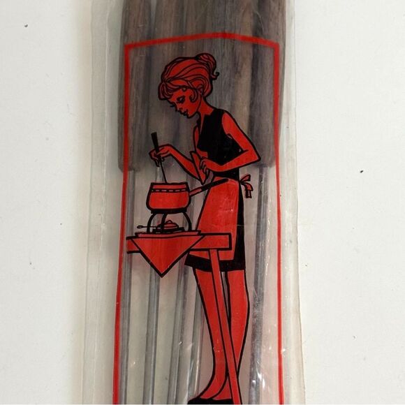 Vintage Stainless Steel Fondue Forks Set of 6 IOP - Picture 2 of 5